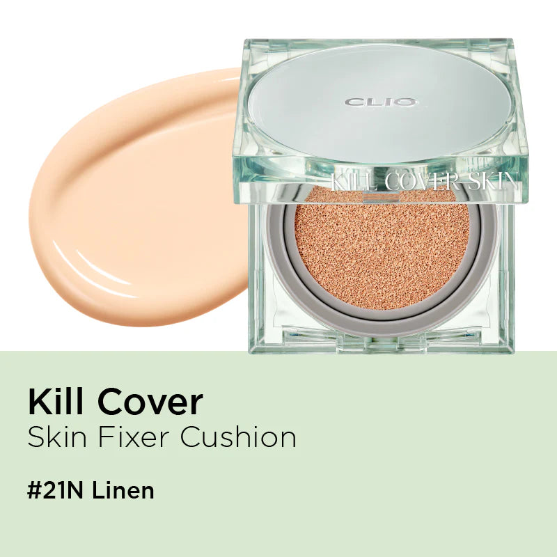 CLIO Kill Cover Skin Fixer Cushion SPF50+ PA+++ (3 Shades)