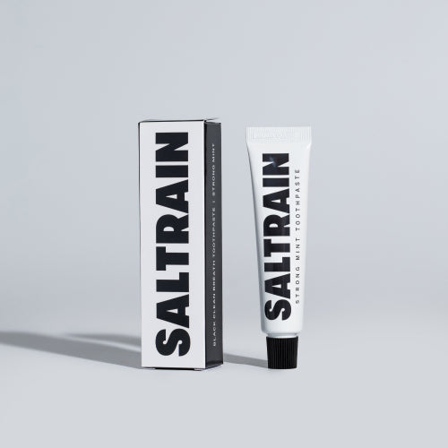 SALTRAIN Strong Mint Toothpaste | Black Gray Salt (2 Sizes)
