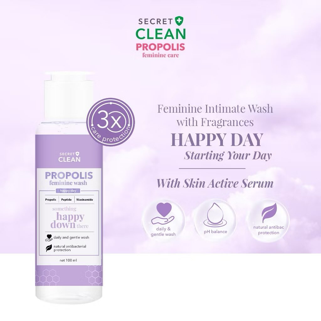 SECRET CLEAN Propolis Feminine Wash & Spray HAPPY DAY