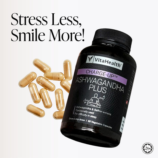 VITAHEALTH Charge-Up Ashwagandha Plus (30's/60's)