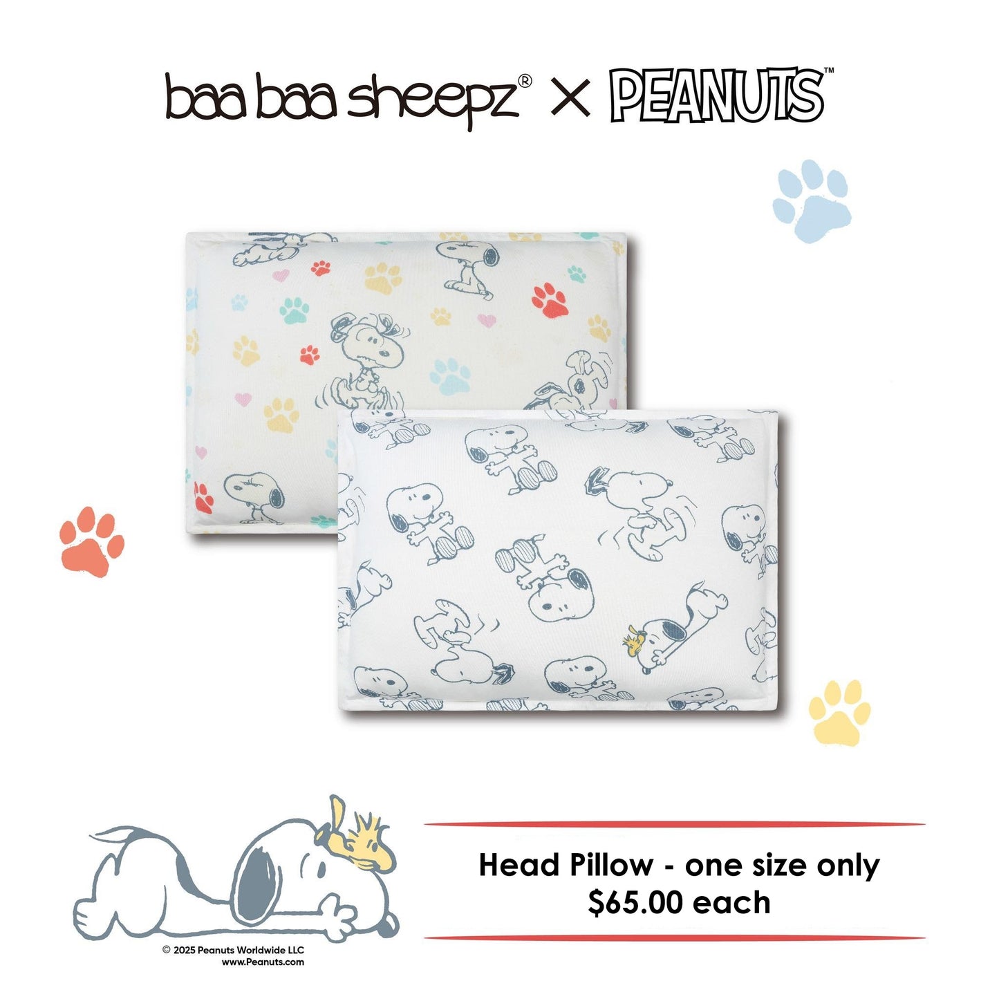 Baabaasheep x Peanuts (Snoopy version) Head Pillow