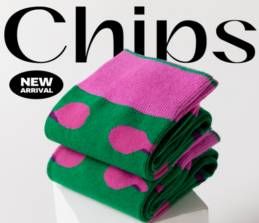 Tiny Lure CHIPS Pink & Green Socks