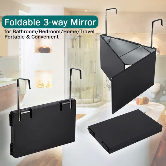 Portable Hanging 3-fold Led Mirror