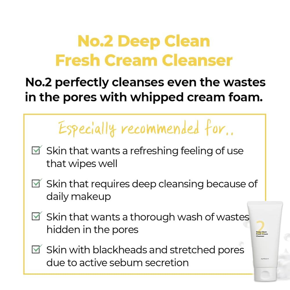 NUMBUZIN NO.2 Deep Clean Fresh Cream Cleanser 120ml