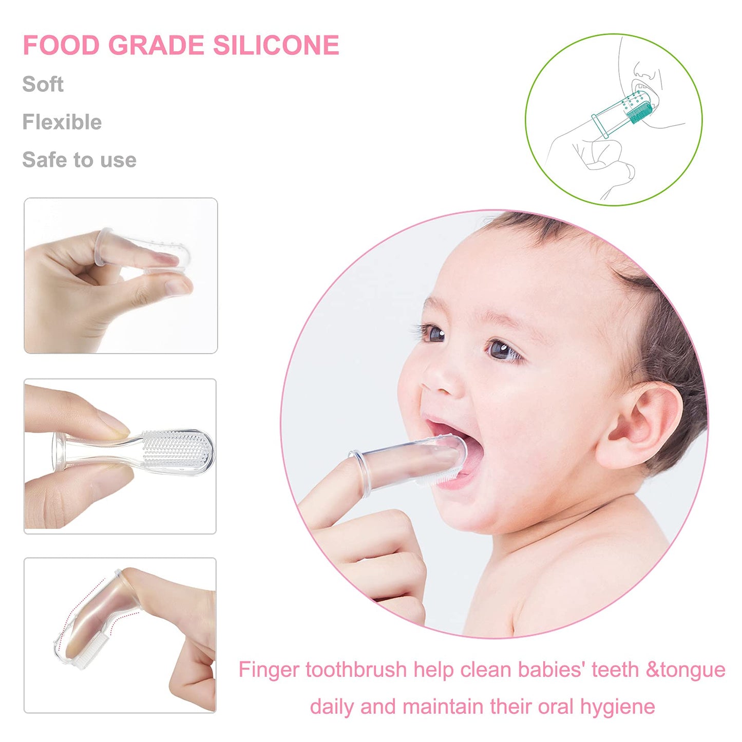 Babycare Transparent Finger Toothbrush