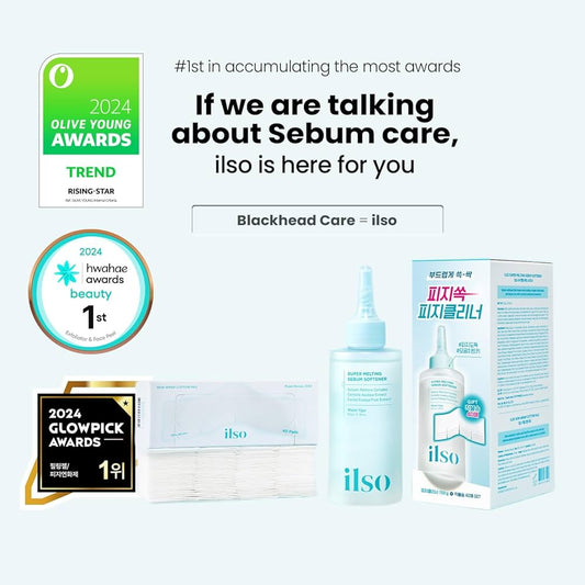 ILSO Super Melting Sebum Softener 150ml / Set (Cotton Pad 40pcs)