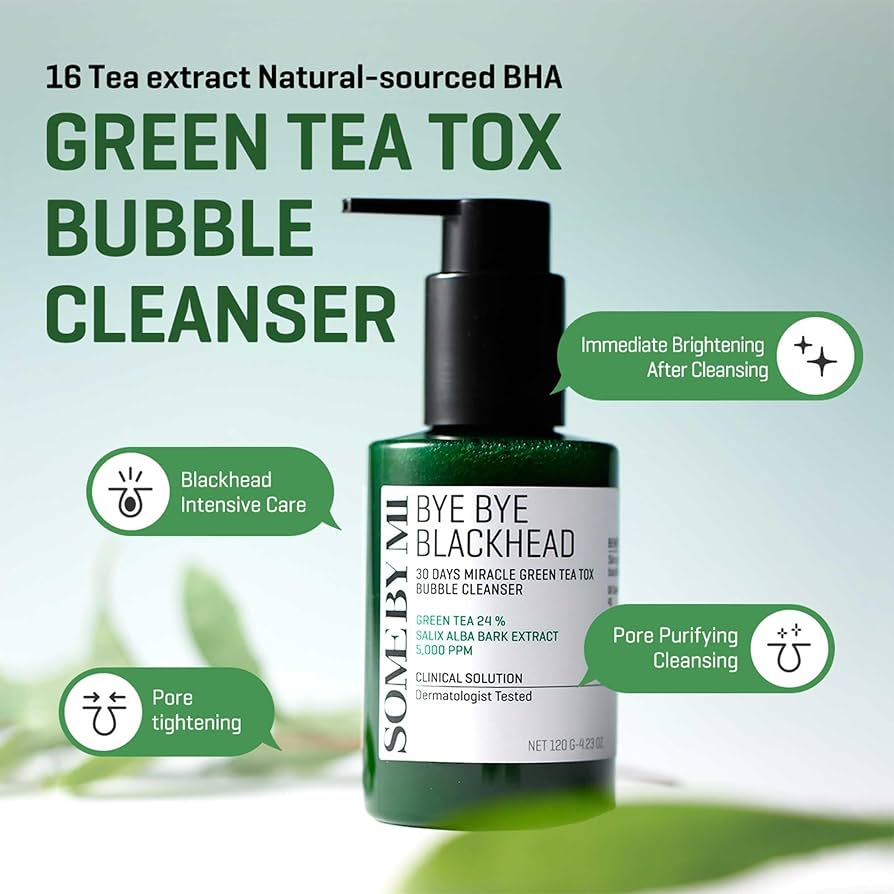 SOMEBYMI Bye Bye Blackhead 30 Days Miracle Green Tea Tox Bubble Cleanser
