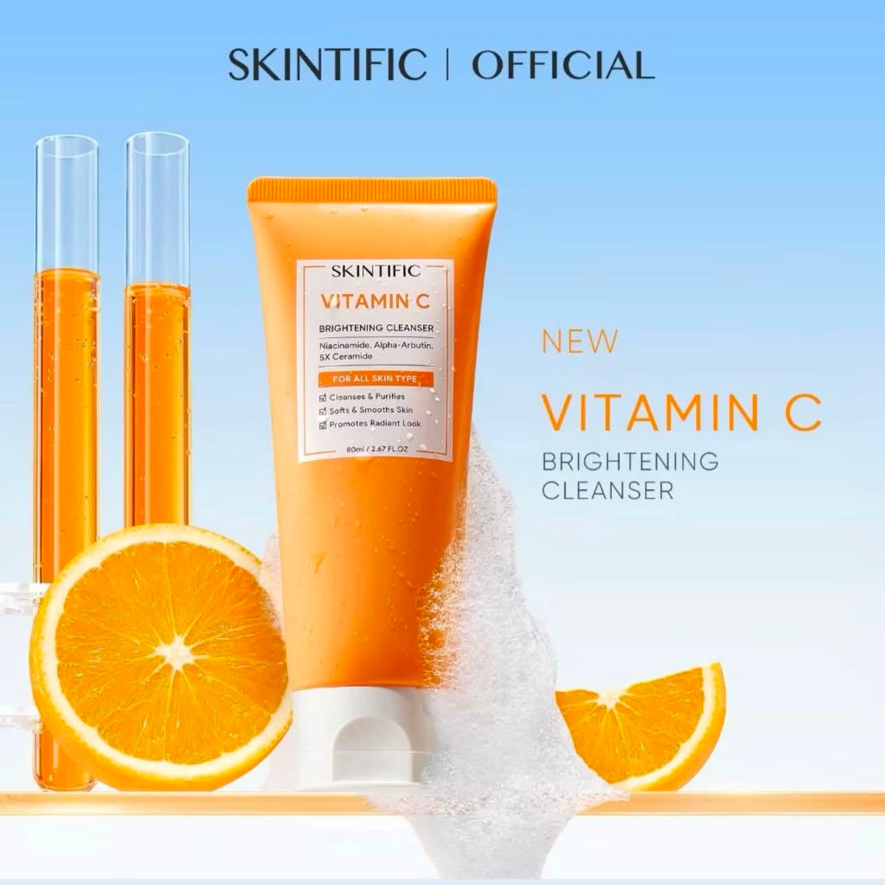 SKINTIFIC Vitamin C Brightening Cleanser