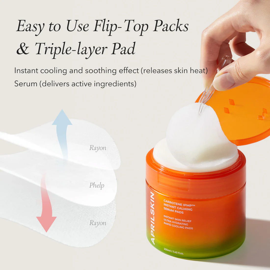 APRILSKIN Carrotene Instant Calming Serum Pads (80pcs)
