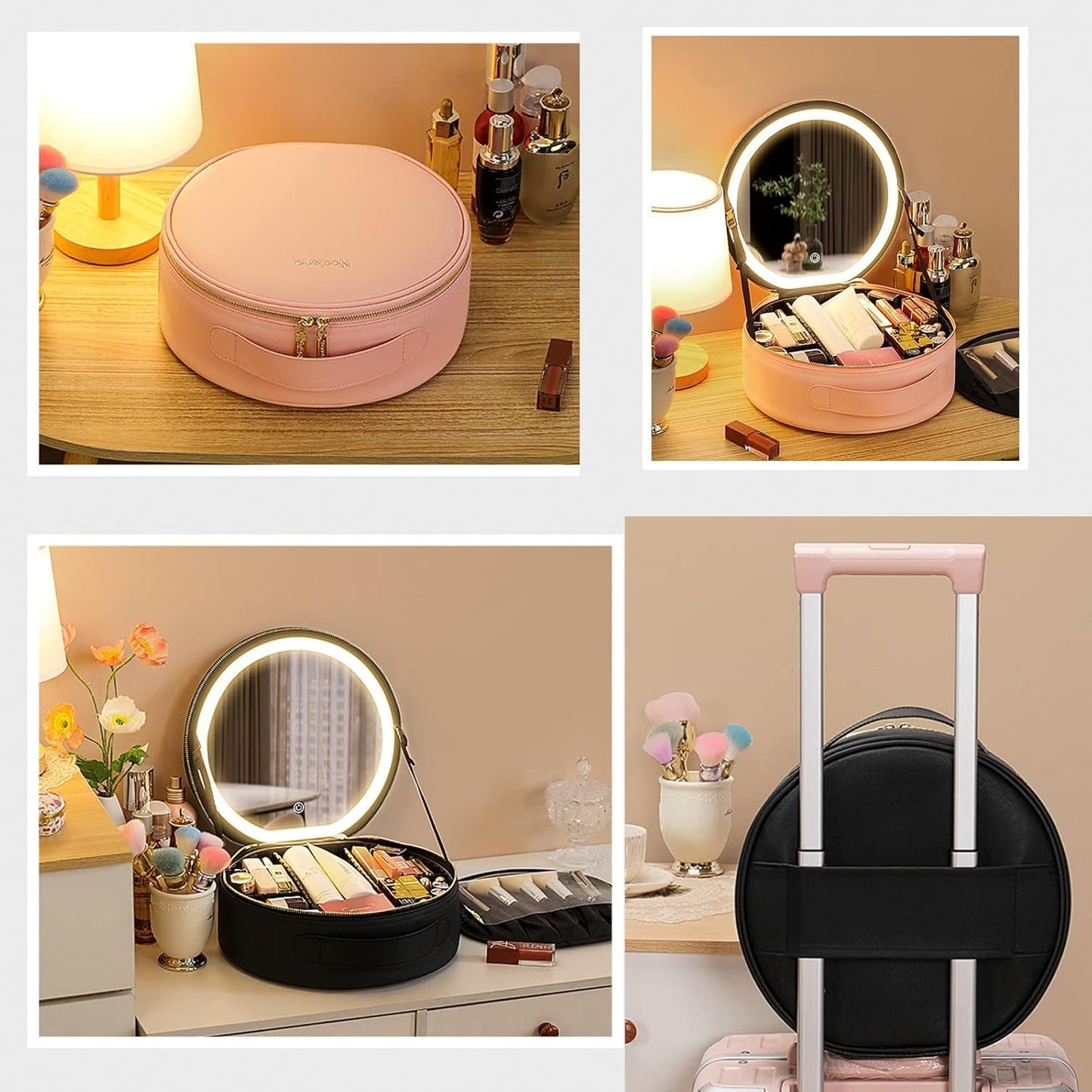 Niceland Round Makeup Bag
