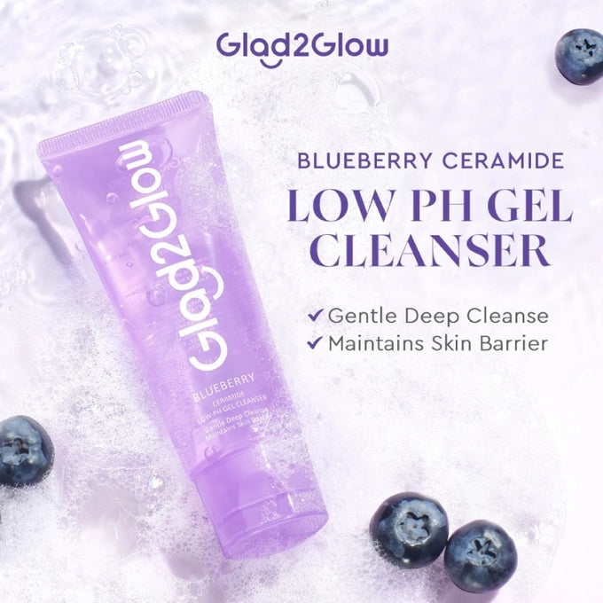 GLAD2GLOW Blueberry Ceramide Low PH Gel Cleanser