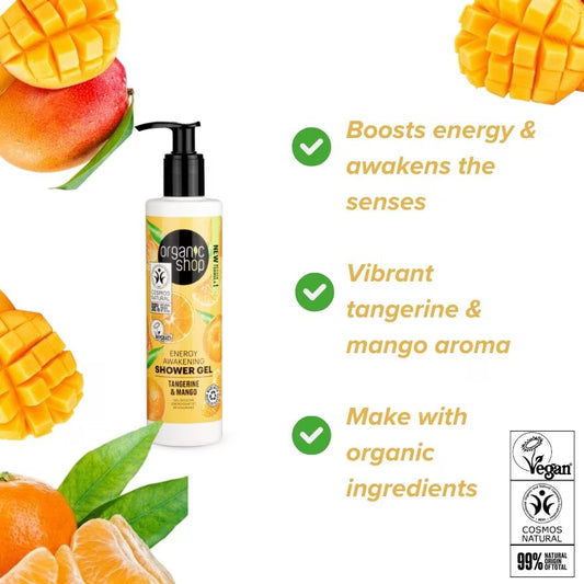 ORGANIC SHOP Energy Awakening Shower Gel Tangerine & Mango 280ml