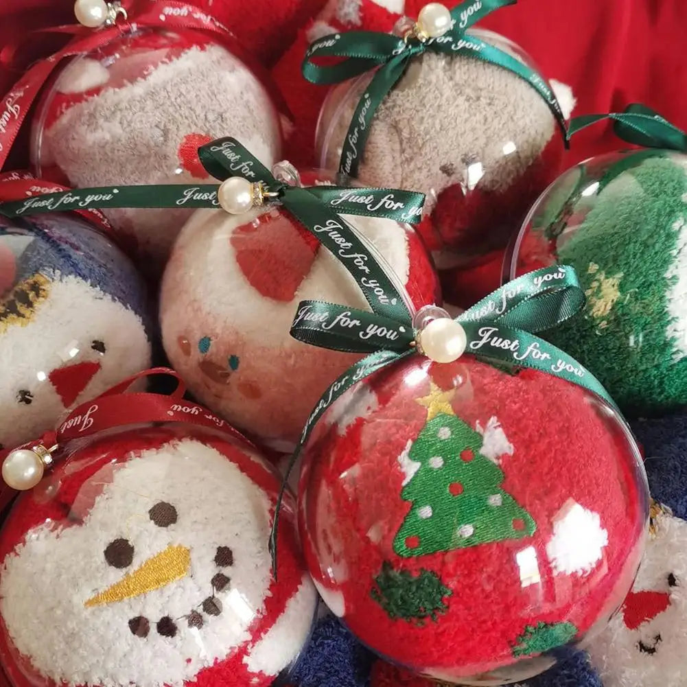 Christmas Fuzzy Winter Globe Socks