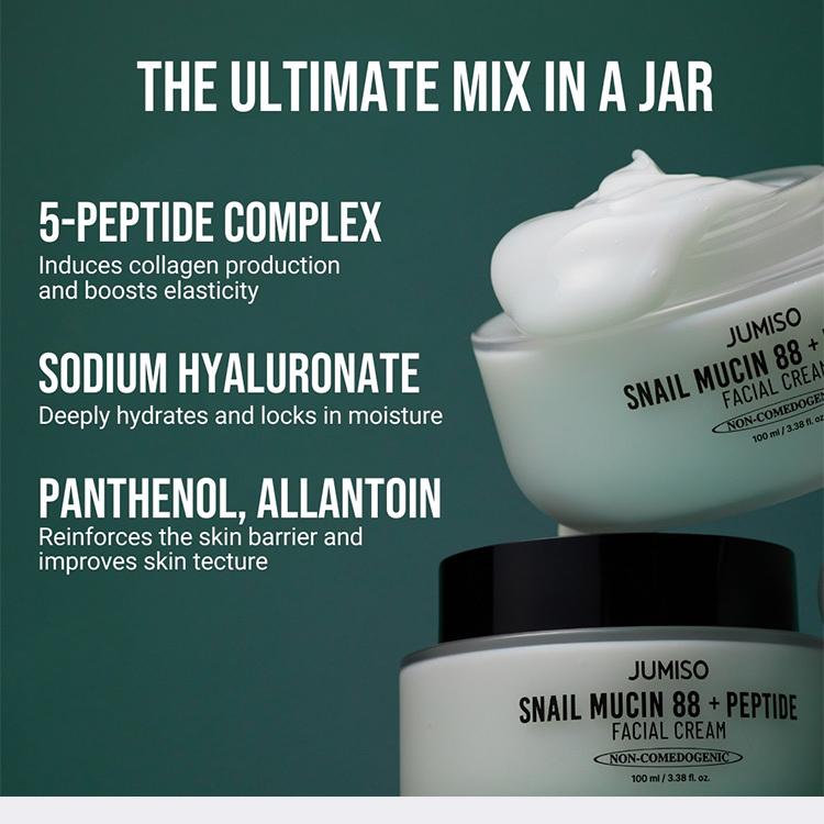 JUMISO Snail Mucin 88 + Peptide Cream 100ml