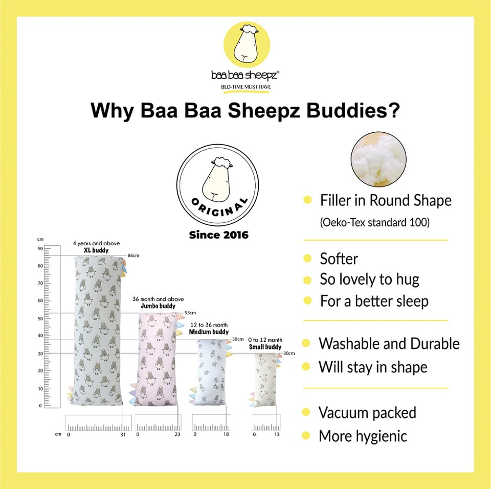 Baabaasheep Bedtime Buddy Pillow