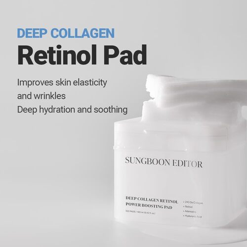 SUNGBOON EDITOR Deep Collagen Retinol Power Boosting Pad 190ml