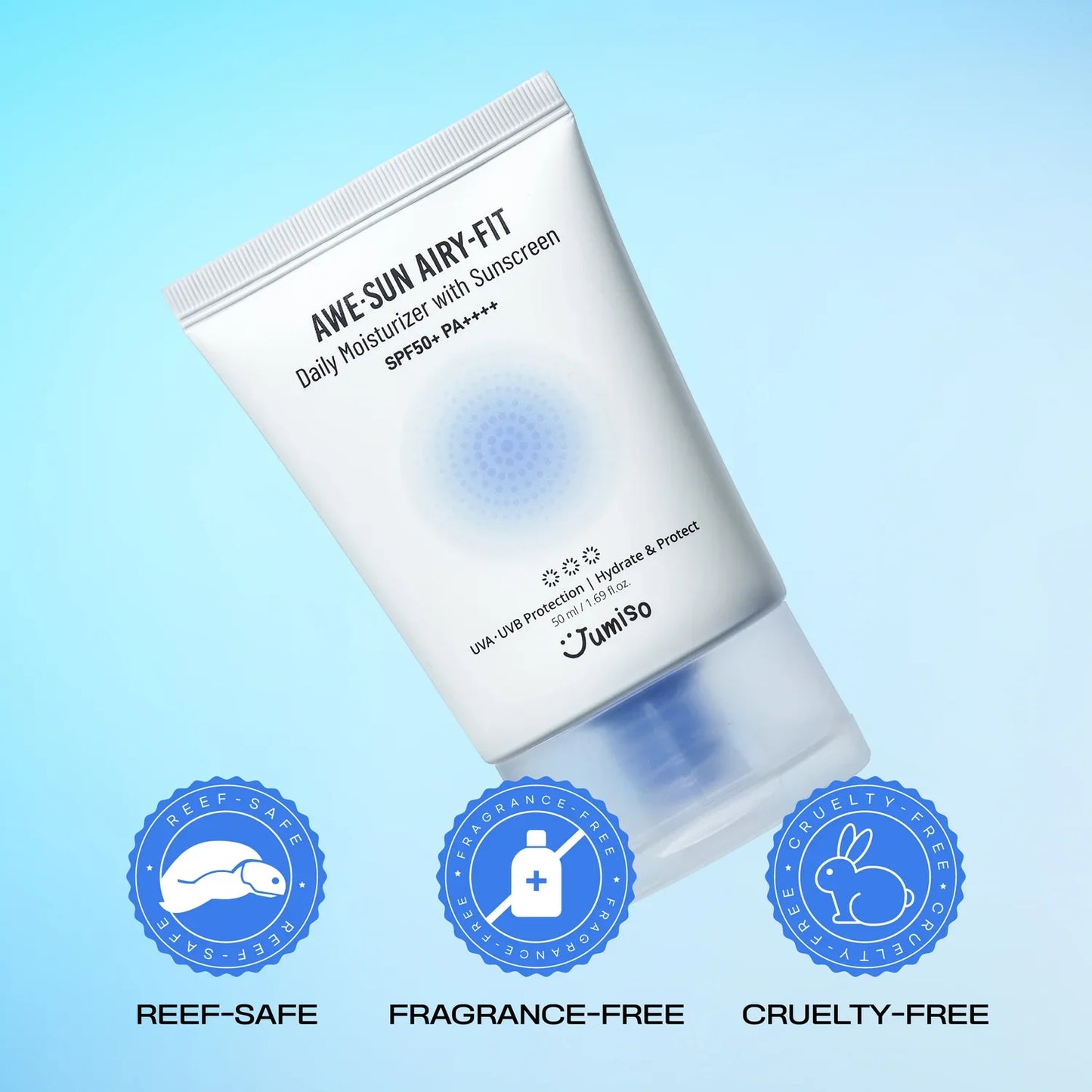 JUMISO Awe Sun Airy-Fit Daily Moisturizer with Sunscreen SPF50+ PA++++
