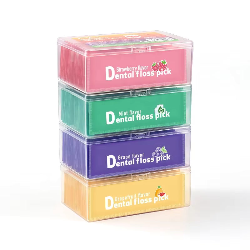 Fruit Flavored Dental Floss Pick (4 Flavors)