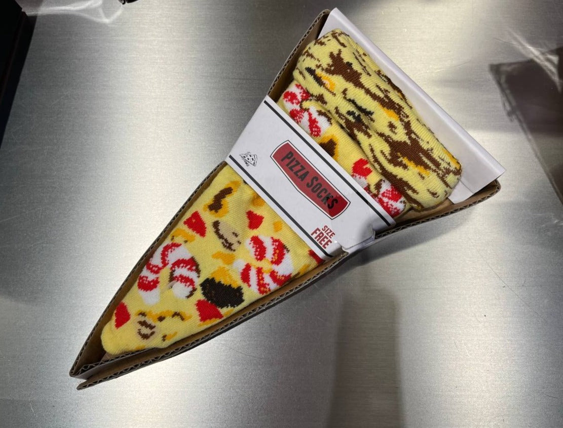 Yellow Pizza Socks