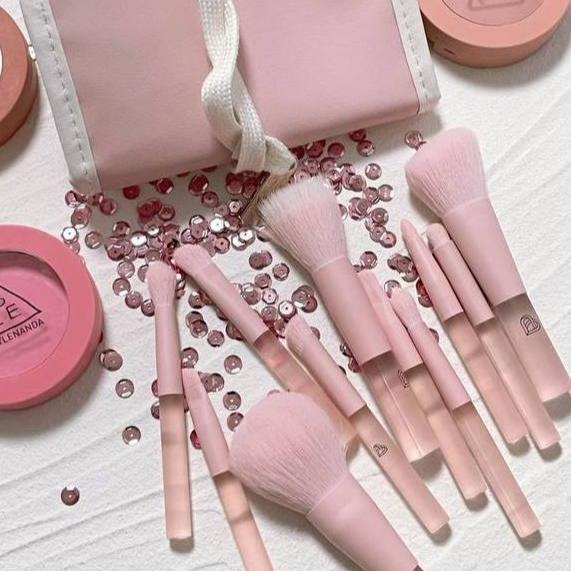 BLJ Mini Make Up Brush With Mini Bag Set