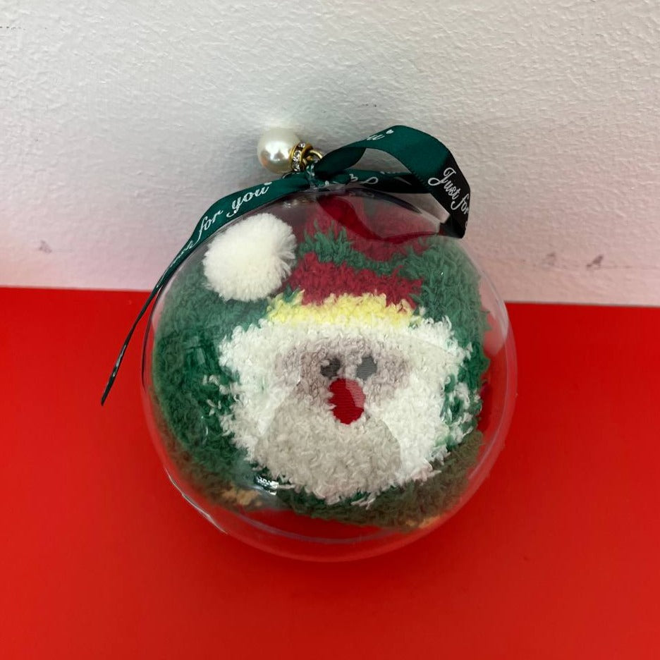 Christmas Fuzzy Winter Globe Socks