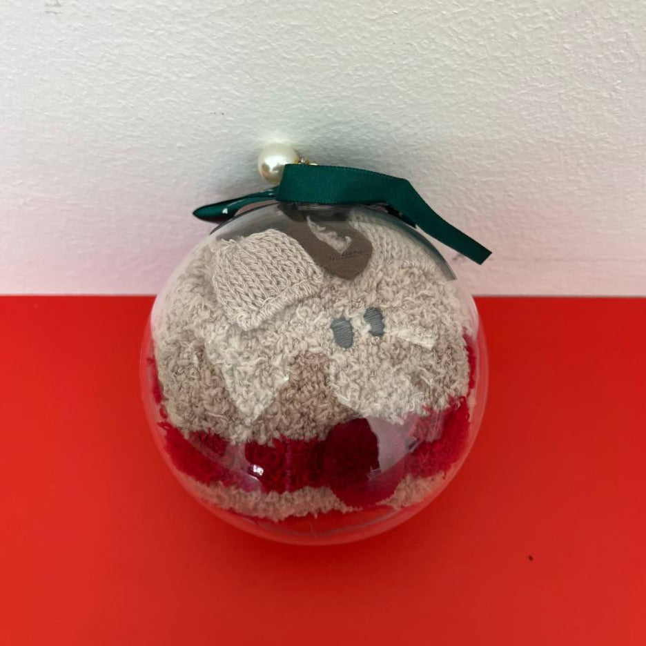Christmas Fuzzy Winter Globe Socks