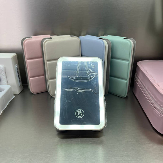 360Β° Rotation LED Light Mini Makeup Mirror