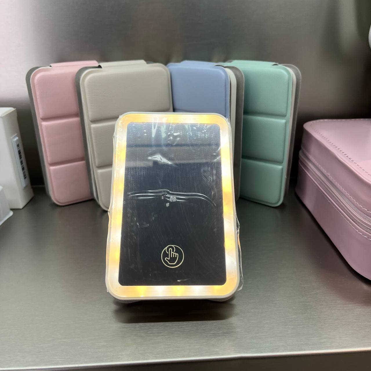 360° Rotation LED Light Mini Makeup Mirror