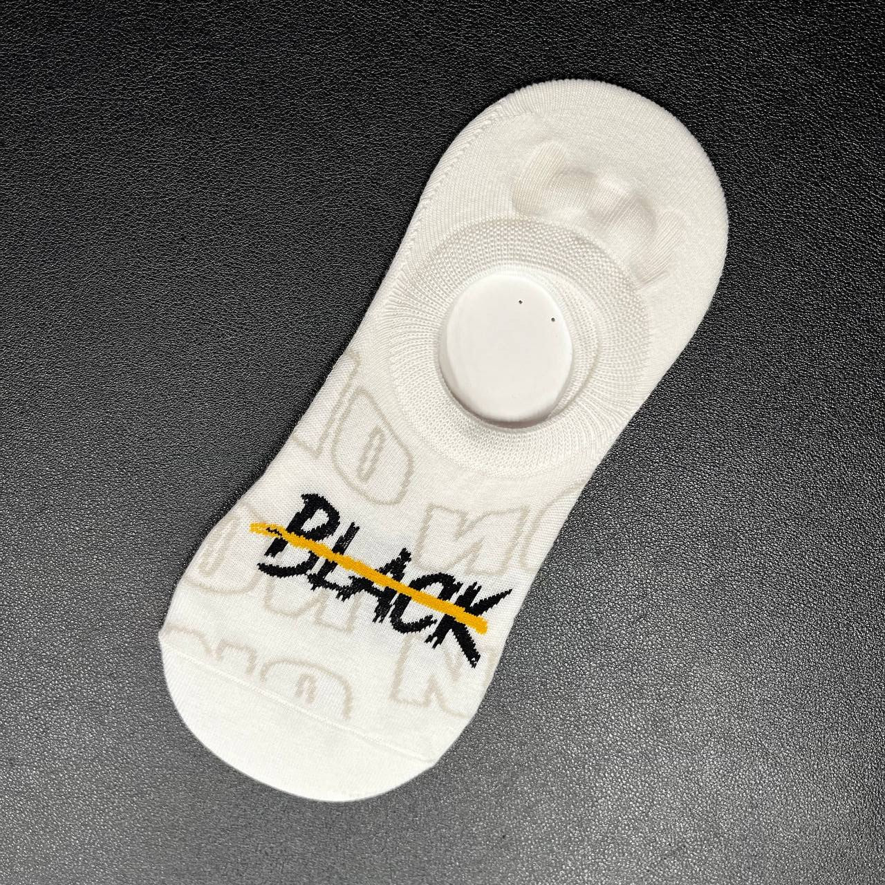 Black Wording Socks