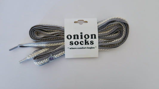 Grey Woven Shoelace