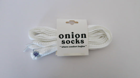 All White Woven Shoelace
