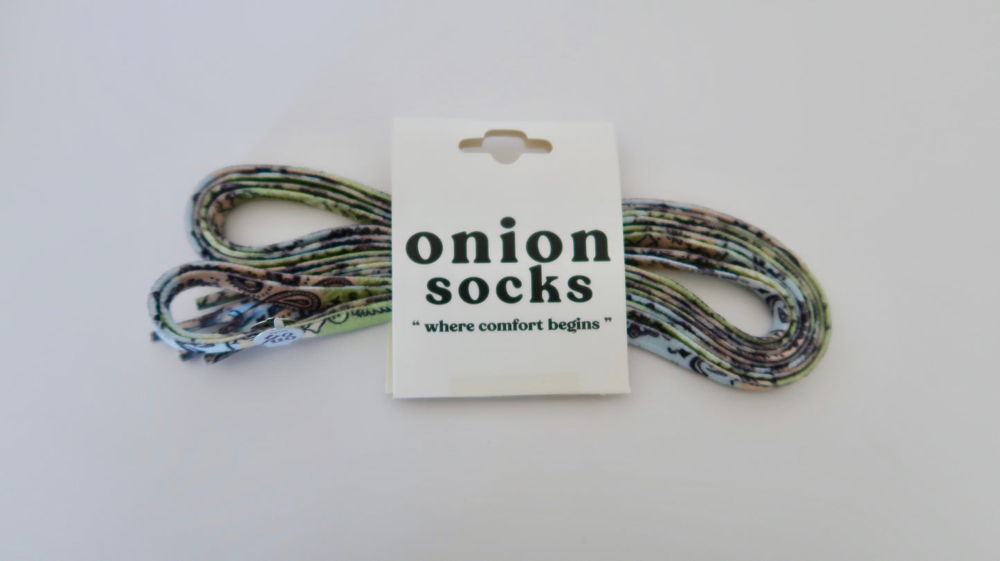 Green & Blue Abstract Shoelace