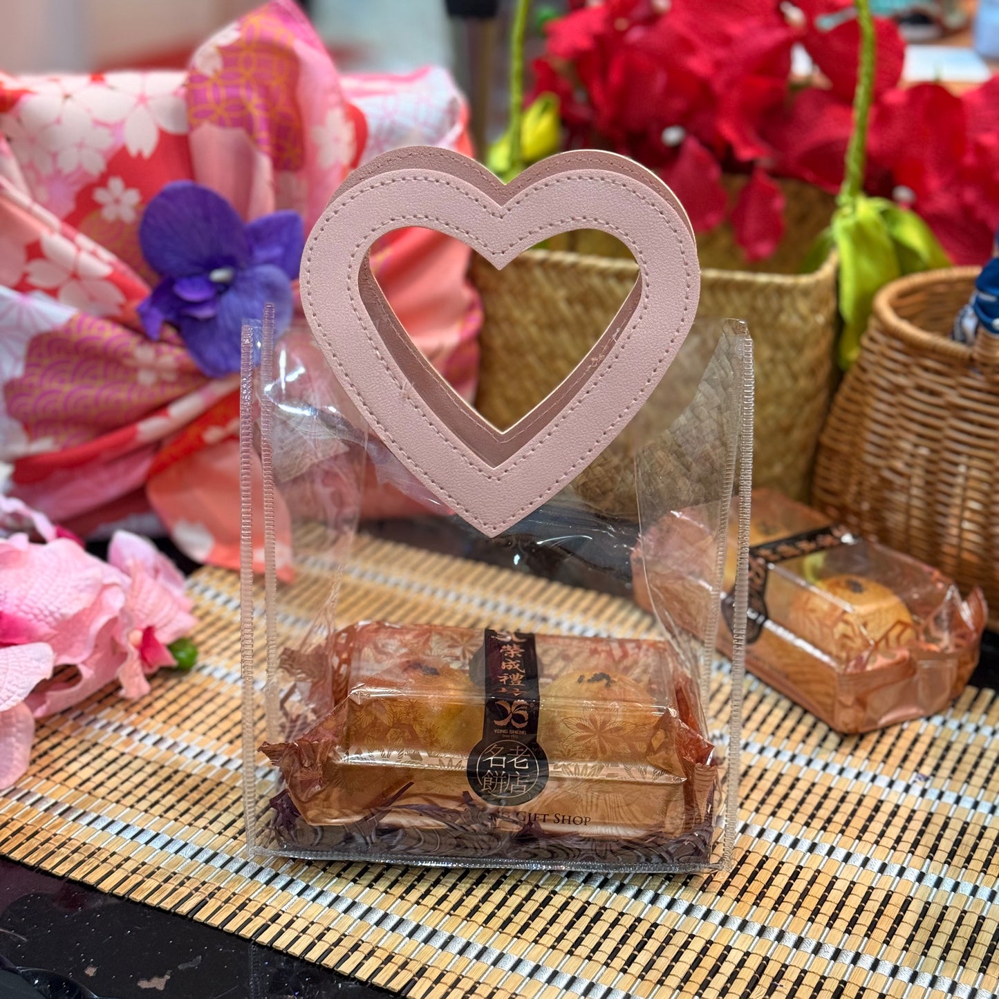 GIFT BOX - Pink Heart Clear PVC Bag