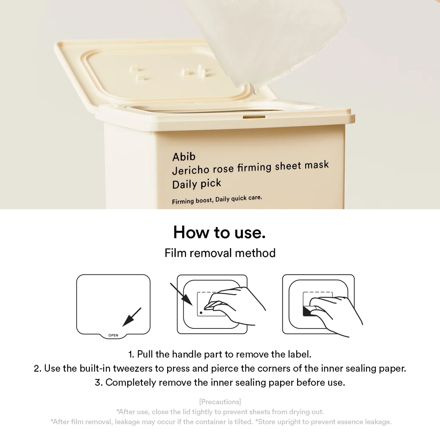 ABIB Jericho Rose Firming Sheet Mask Daily Pick 30 Sheets