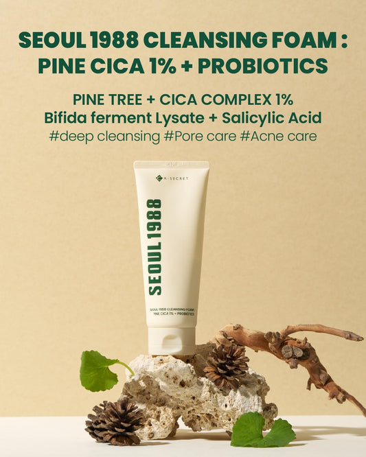 KSECRET Seoul 1988 Cleansing Foam : Pine Cica 1% + Probiotics 150ml