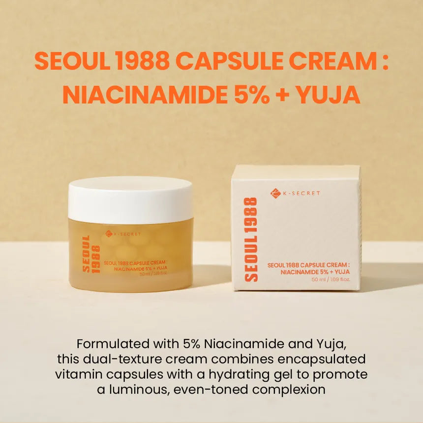 KSECRET Seoul 1988 Capsule Cream : Niacinamide 5% + Yuja 50ml – onion