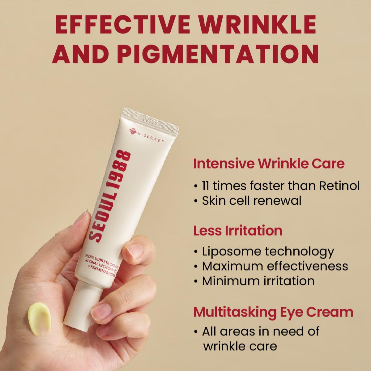 KSECRET Seoul 1988 Eye Cream : Retinal Liposome 4% + Fermented Bean