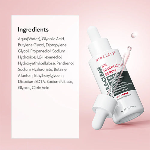 NINE LESS Molecule-Clear 5% Glycolic Acid Serum 30ml