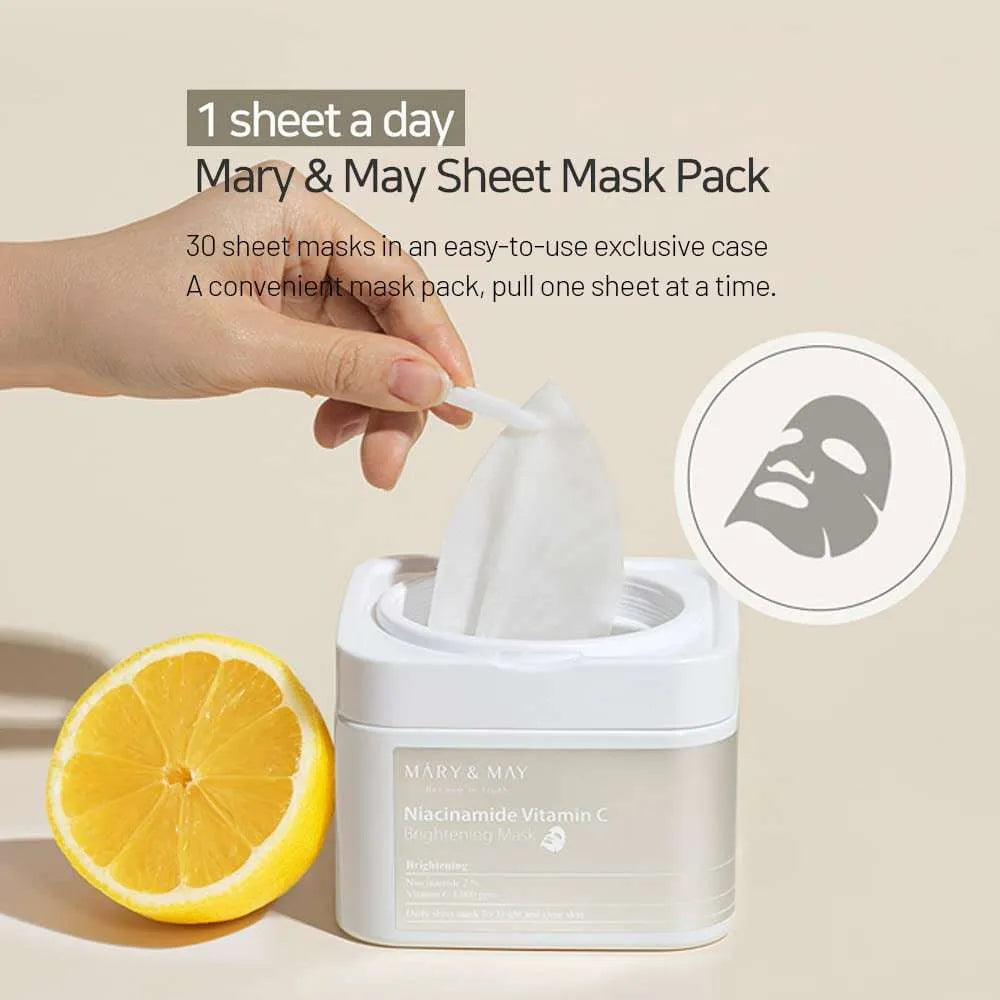 MARY & MAY Niacinamide Vitamin C Brightening Mask