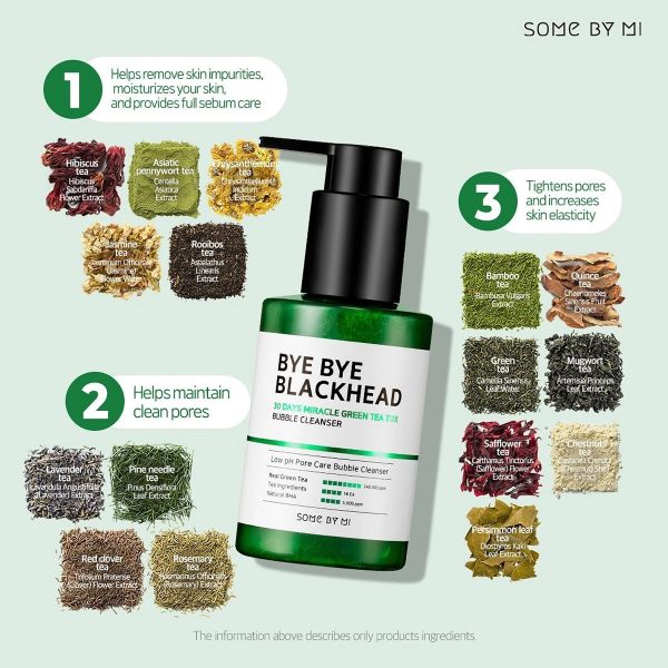 SOMEBYMI Bye Bye Blackhead 30 Days Miracle Green Tea Tox Bubble Cleanser