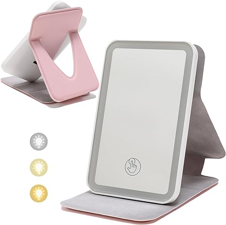 360Β° Rotation LED Light Mini Makeup Mirror