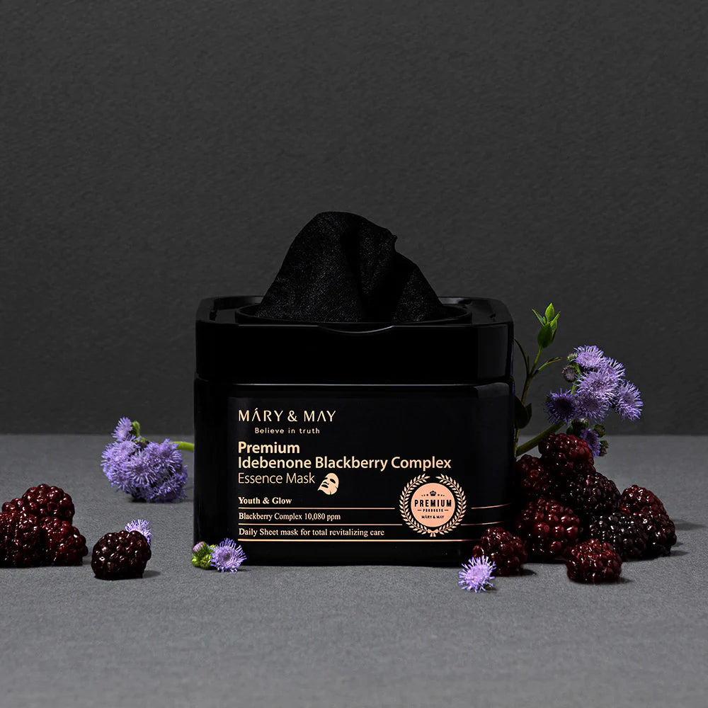MARY & MAY Premium Idebenone Blackberry Complex Essence Mask