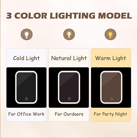 360° Rotation LED Light Mini Makeup Mirror