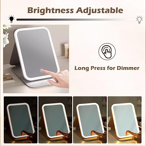 360° Rotation LED Light Mini Makeup Mirror