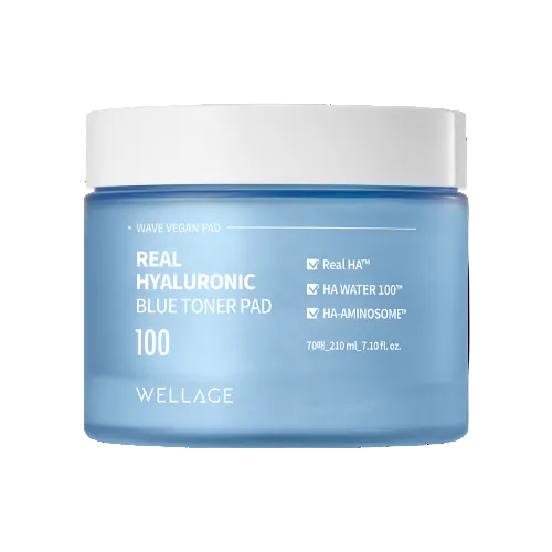 WELLAGE Real Hyaluronic Blue Toner Pad 70Pads