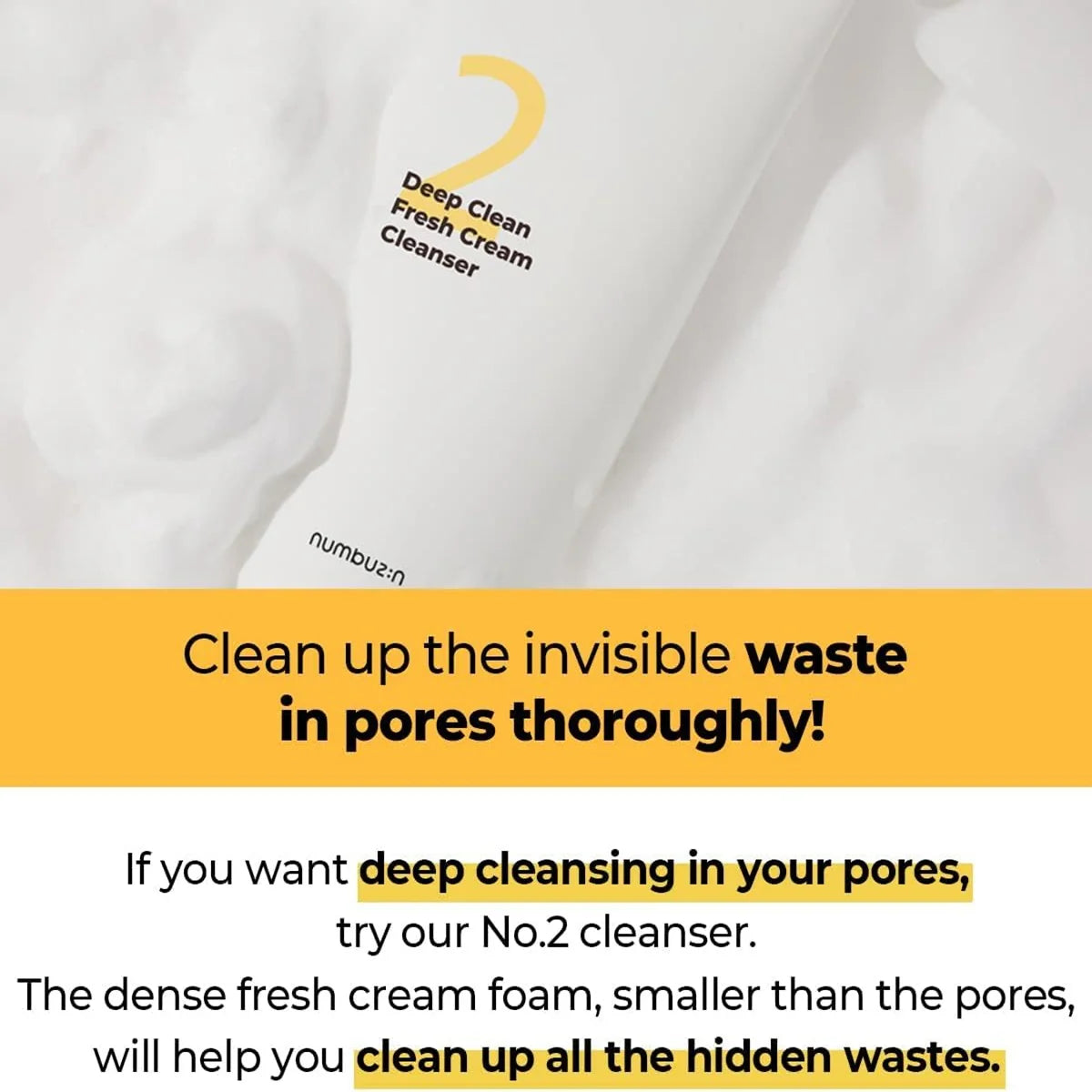 NUMBUZIN NO.2 Deep Clean Fresh Cream Cleanser 120ml