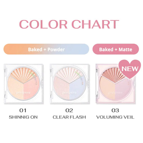 PERIPERA V Highlighter (3 Shades)