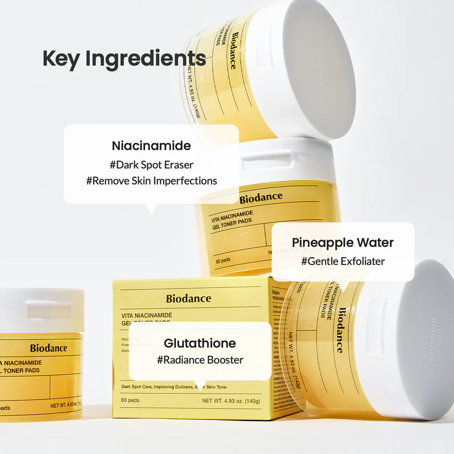 BIODANCE Vita Niacinamide Gel Toner Pad (60EA)