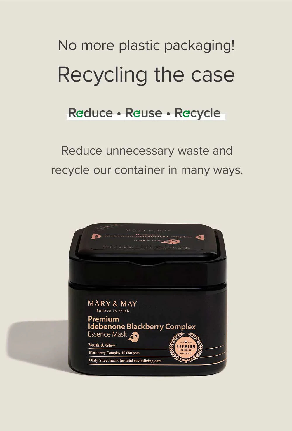 MARY & MAY Premium Idebenone Blackberry Complex Essence Mask