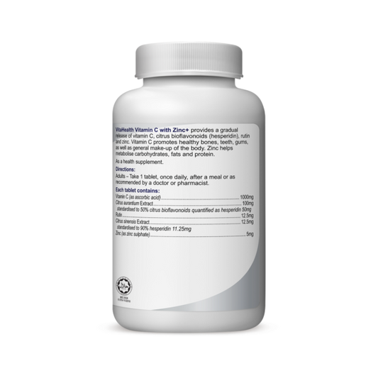 VITAHEALH Vitamin C with Zinc+ 60's